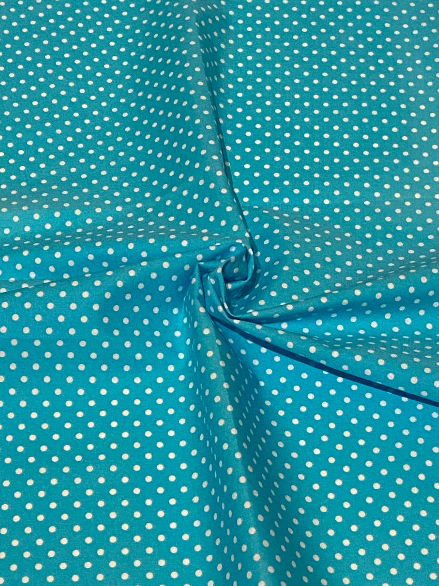 Sky Blue Polka Dot Fabric - Fat Quarter