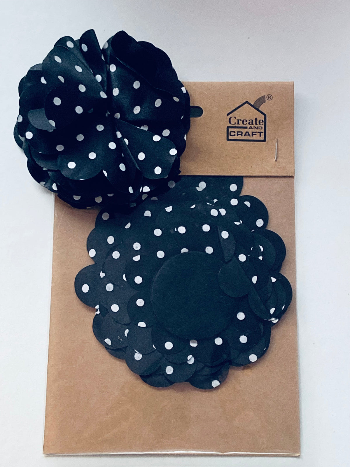 DIY Fabric Bow - Black and White Polka Dot