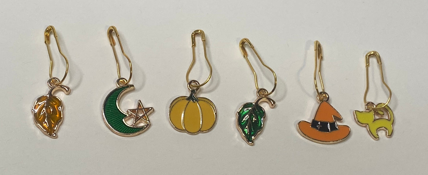 'Cosy Autumn' Stitch Markers - Set of 6