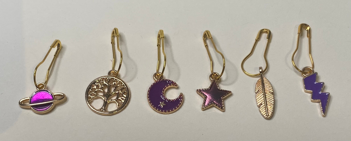 'Elemental' Stitch Markers - Set of 6