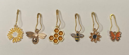 'Honey Bee' Stitch Markers - Set of 6