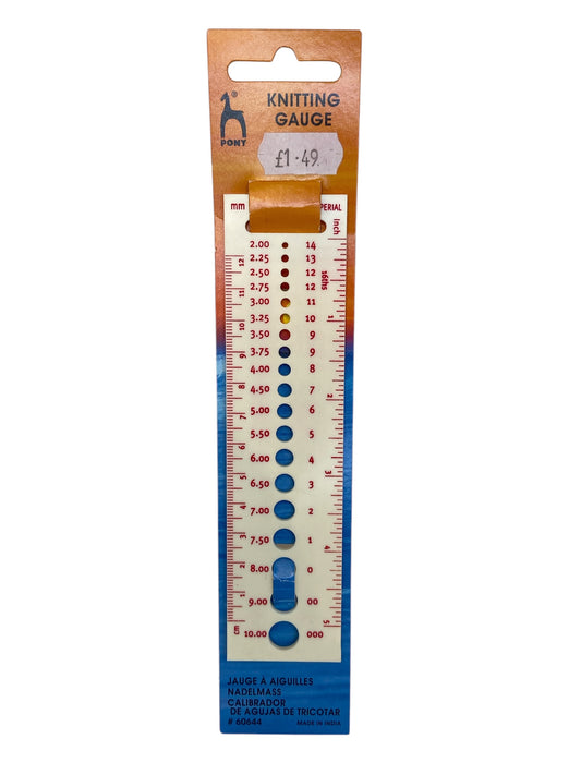 Pony Knitting Gauge