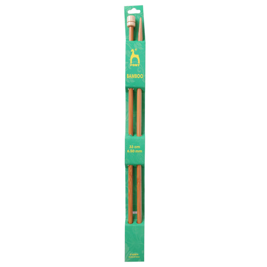 Knitting Pins: Single-Ended: Bamboo: 33cm x (2.75mm - 7.00mm)
