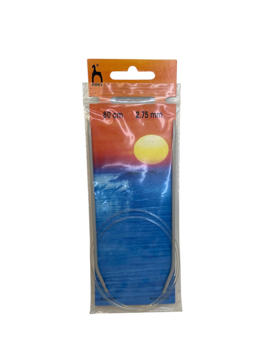 Pony Circular Knitting Needles 80cm